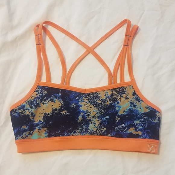 Zobha Athena strappy studio bra in Muscari Blue - Picture 5 of 8